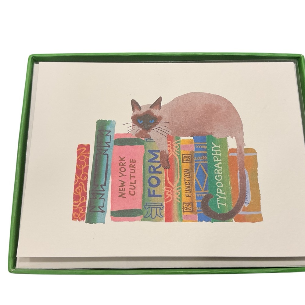 Kate Spade New York Note cards
“Cat on a bookshelf “ rare, New